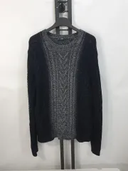 Vince ケーブル編みニット ケーブル ウール カシミア セーター グレー ブラック m