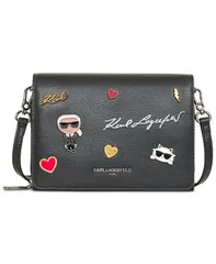 カール ラガーフェルド レディース バッグ ショルダーバッグ ミニ レザー KARL LAGERFELD PARIS Lourdes Mini Leather KPins Crossbody Blacのサムネイル