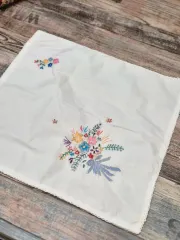 ヴィンテージ 花 刺繍 ハンカチ