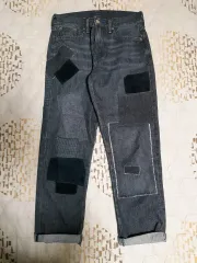 ポロラルフローレン パッチワーク ブラック デニム パンツ 25インチ
