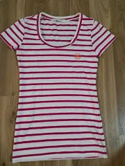 EGOIST ピンク ストライプ 半袖 Tシャツ