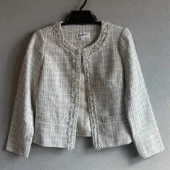 Dessin（デッサン）のツイードノーカラージャケット