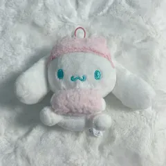 サンリオ シナモロール ピンク 帽子 ぬいぐるみ キーホルダー