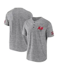 ファナティクス メンズ トップス Tシャツ Fanatics Mens NFL x Darius Rucker Collection by Heather Gray Tampa Bay Buccaneers Slub Henley Tshirt Heather