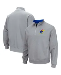 コロシアム メンズ アウター ジャケット・ブルゾン ロゴ ジャケット Colosseum Mens Heathered Gray Kansas Jayhawks Tortugas Team Logo QuarterZip Jacket Heathered Gr