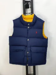ポロ ラルフローレン キッズ ダウン ベスト リバーシブル ネイビー 6y