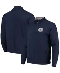 コロシアム メンズ アウター ジャケット・ブルゾン ロゴ ジャケット Colosseum Mens Georgetown Hoyas Tortugas Logo QuarterZip Jacket Navy ネイビー