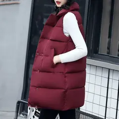 쎄샵 1169 KARAダウンベスト ワイン FREE5566-1個