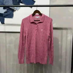 (110) USポロ アセン ケーブル編み ケーブルニット 長袖 PK Tシャツ