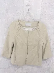 ◇ BALLSEY ボールジィ TOMORROWLAND 長袖 ノーカラー ジャケット サイズ38 ベージュ系 レディース 【中古】 【1002801108724】