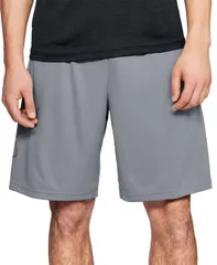 アンダーアーマー メンズ ボトムス ハーフパンツ・ショーツ ショートパンツ ロゴ Under Armour Mens UA Tech Logo 10 Shorts Steel Grey グレー