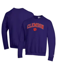 チャンピオン メンズ アウター パーカー・スウェット スウェット シャツ ロゴ Champion MensPurple Clemson Tigers Arch Over Logo Pullover Sweatshirt Purple パープル