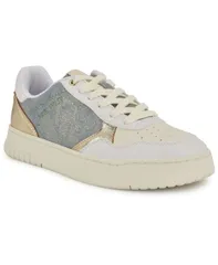 ナインウェスト レディース シューズ スニーカー レース Nine West Womens Nenya LaceUp Sneakers Blue DenimGold デニムのサムネイル