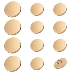 【数量限定】12個セット 金ボタン 補修 アクセサリー カフス ボタン スーツ ジャケット用 裁縫用 ハンドメイドー (マットゴールド，10+18mm)