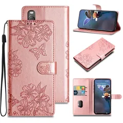 【即日発送】10 10 II Xperia カード収納 Sony スタンド 財布型カバー 桜蝶 ケース本革レザー 防水 A001SO TPU au 軽量設計 SOV43 全面保護 / 背面収納 docomo 耐衝撃 SO-41A 携帯カバー カバー アンドロイ