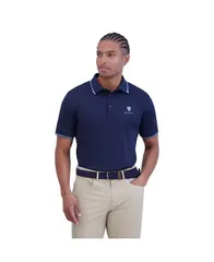 ベンシャーマン メンズ トップス ポロシャツ Ben Sherman Mens Checker Rib Tech Pique Sports Fit Polo Shirt Navy ネイビーのサムネイル