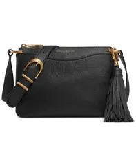 ダナ キャラン ニューヨーク レディース バッグ ショルダーバッグ レザー Donna Karan New York Donna Karan Glenwood Zippered Leather Crossbody with Tassel Detail Blkg