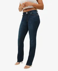 トゥルーレリジョン レディース ボトムス デニムパンツ ジーンズ True Religion Womens Billie Mid Rise Straight Jeans Indigo Upgrade インディゴ