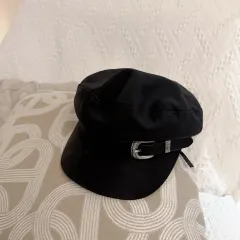 シルバー ベルト 麻 ハンチングキャップ 新品