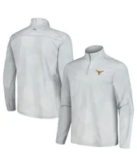 トッミーバハマ メンズ アウター ジャケット・ブルゾン ジャケット Tommy Bahama Mens Gray Texas Longhorns Delray Frond IslandZone HalfZip Jacket Gray グレー