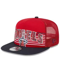 ニューエラ メンズ アクセサリー 帽子 New Era Mens Red Los Angeles Angels Speed Golfer Trucker Snapback Hat Red レッド