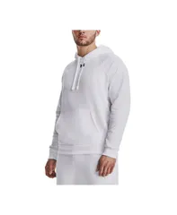 アンダーアーマー メンズ アウター パーカー・スウェット 刺繍 ロゴ フリース パーカー Under Armour Mens Rival Logo Embroidered Fleece Hoodie White Blk ホワイト