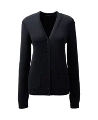 ランズエンド レディース アウター ニット・セーター コットン カーディガン Lands End Womens School Uniform Cotton Modal Button Front Cardigan Sweater Black ブラック
