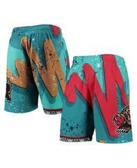 ミッチェルネス メンズ ボトムス ハーフパンツ・ショーツ ショートパンツ Mitchell Ness Mens Turquoise Vancouver Grizzlies Hardwood Classのサムネイル