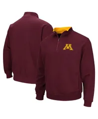 コロシアム メンズ アウター パーカー・スウェット スウェット トール シャツ ロゴ Colosseum Mens Maroon Minnesota Golden Gophers Big and Tall Tortugas Logo QuarterZip Sw