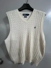 ポロ ラルフローレン ケーブル ニット ベスト アイボリー