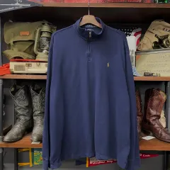 ポロラルフローレン 新モデル ラベル ハーフ ジップアップ モックネック ニット セーター