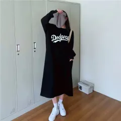 新品 ドジャーズ レタリング 裏起毛 サイドスリット ロング ONE PIECE