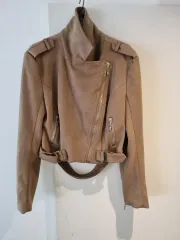 スウェード ライダース ジャケット ブラウン