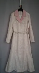 ツイードワンピース ゲストルックワンピース 冬コーデ顔合わせルック