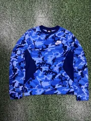 ナイキ ブルー カモフラージュ 長袖 Tシャツ BOYS PLANET(ボイプラ) ジュニア サイズ 155