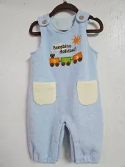 赤ちゃん train 列車 ロンパース スカイブルー 80 (状態)