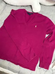 ヴィンテージ ポロ ラルフローレン ピンク ニット セーター
