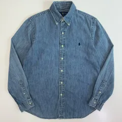 POLO ポロ ラルフローレン 刺繍 コットン シャンブレー シャツ