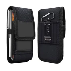 【数量限定】DFsucces スマホポーチ 縦型 ウエストポーチ スマホ 鍵 カード 小物入れ収納 兼用iPhone/GalaxyなどAndroidスマホ対応 小型 多機能 持ち運びに便利 アウトドア 作業用 収納ポーチ ブラック (XL 4.7-5.5インチ