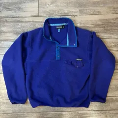 90s patagonia パタゴニア Synchilla（シンチラ） スナップ T ブルー ジャマイカ
