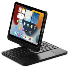 新品 360度回転 2024 iPad mini A17 Pro キーボード iPad Mini 第6世代 キーボードケース タッチパッド バックライト付き 折りたたみ iPad mini6 mini7 キーボード カバー 一体型 トラックパッド付きブラック