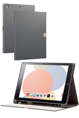 新品 エレコム iPad 第9/8/7世代 iPad 10.2 2019年モデル フラップケース ソフトレザー ＆me Apple Pencil収納 フリーアングル チャコールグレー TB-A19RWVJMGY