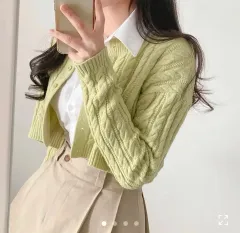 ニット 季節の変わり目 長袖カーディガン