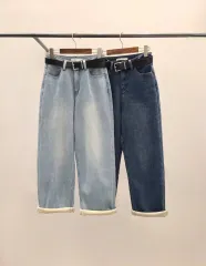 起毛デニム ワイドパンツ