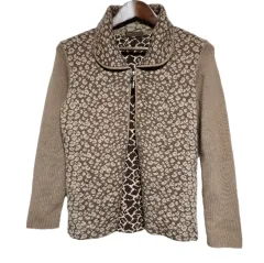 MATUCCI イタリア 100% カシミア 羊သား ツーウェイ ジップアップ