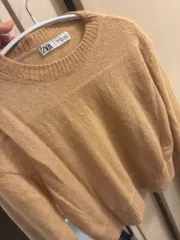 ザラ モヘア ベージュブラウン ニット