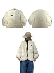 90s NIKE アイボリー フリース ボア ジャケット