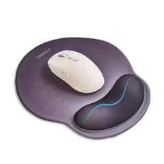 新品 TAODICO 人間工学 マウスパッド リストレスト付き 肌に優しいファブリック ぷにぷに感シリコン入り 手首 サポート クッション ストレス軽減 滑り止めPUベース グラデーションブラックのサムネイル