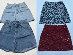 デニムショートパンツ 2枚 + スカート 2枚 まとめ売り