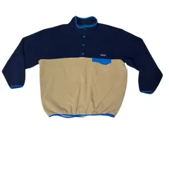 90s パタゴニア シンチラ スナップ-T フリース ネイビー/ベージュ